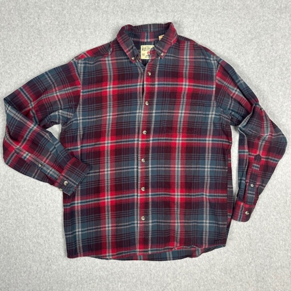 RedHead‎ Brand Co Plaid Button Down Shirt Men Size L Flannel Long Sleeve Outdoor